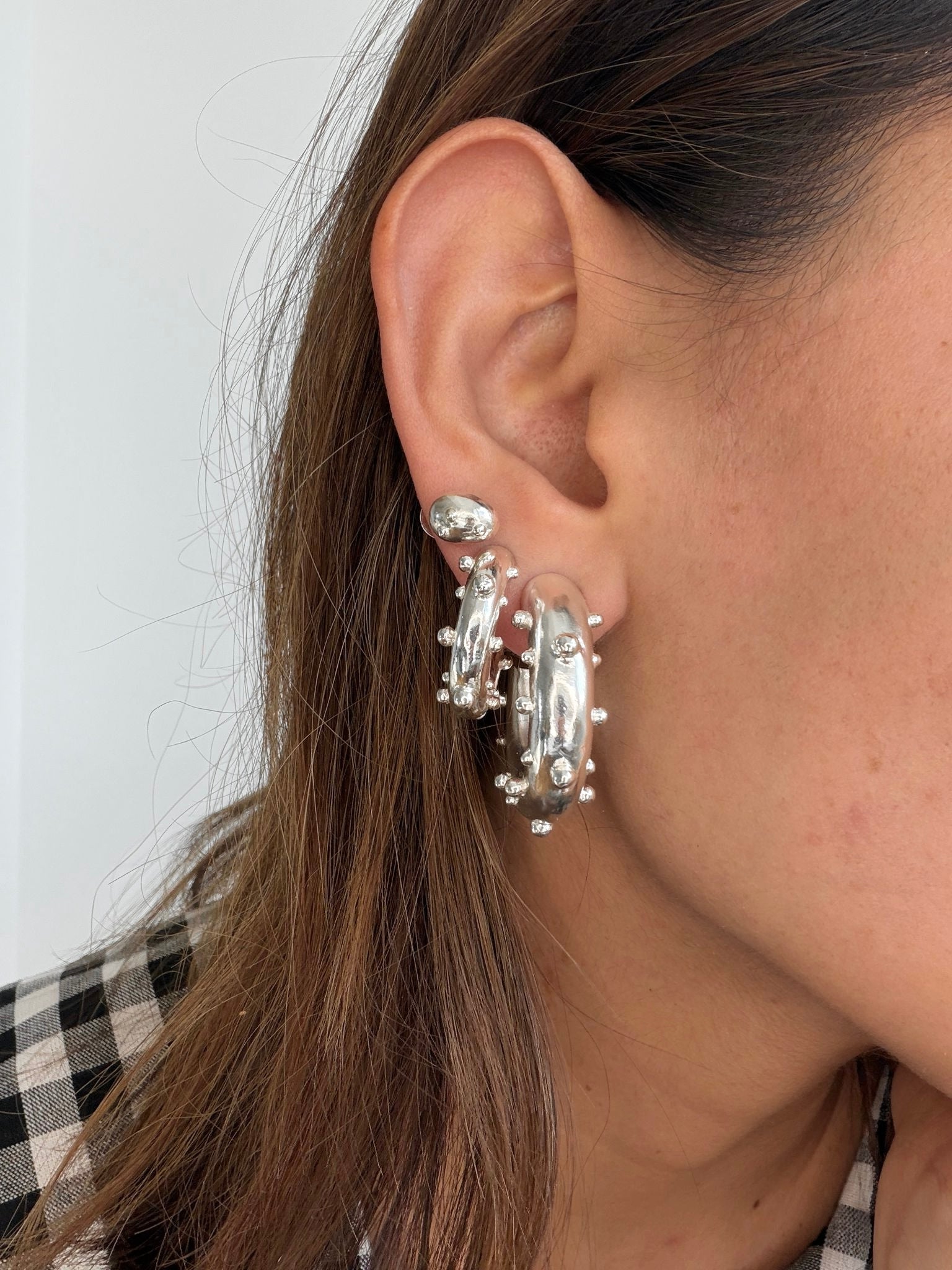 PECAS HOOPS MEDIUM SILVER