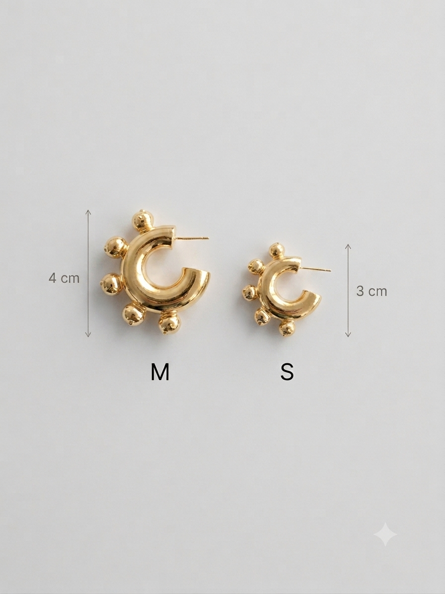 LATINA HOOPS MEDIUM GOLD