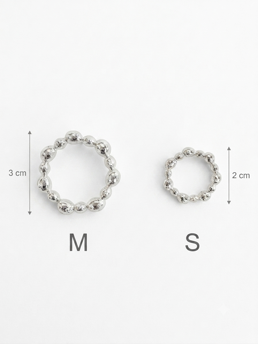 AURORA EARRINGS MEDIUM SILVER