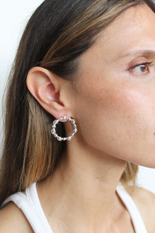 AURORA EARRINGS MEDIUM SILVER