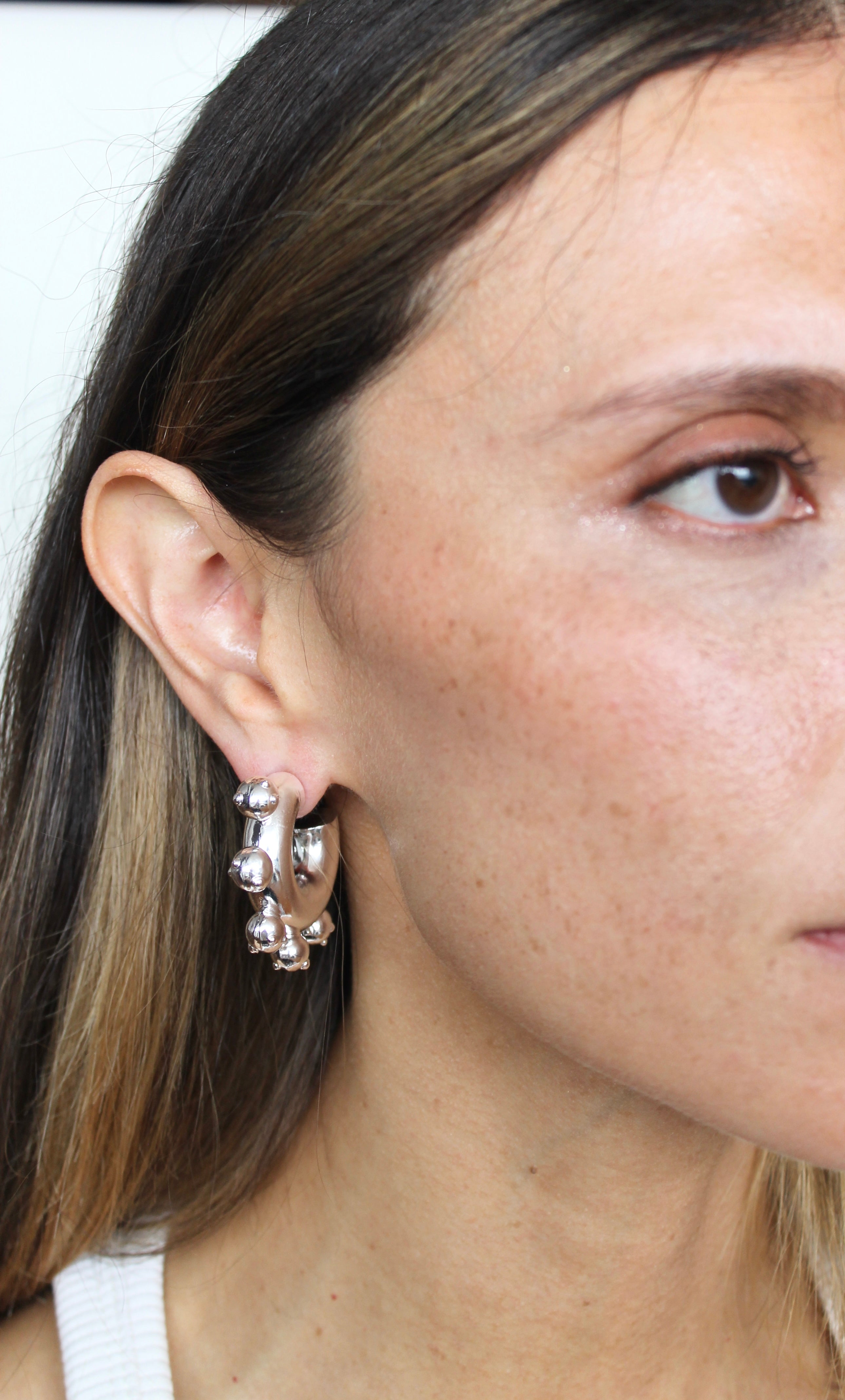 LATINA HOOPS MEDIUM SILVER