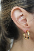 PECAS HOOPS SMALL GOLD