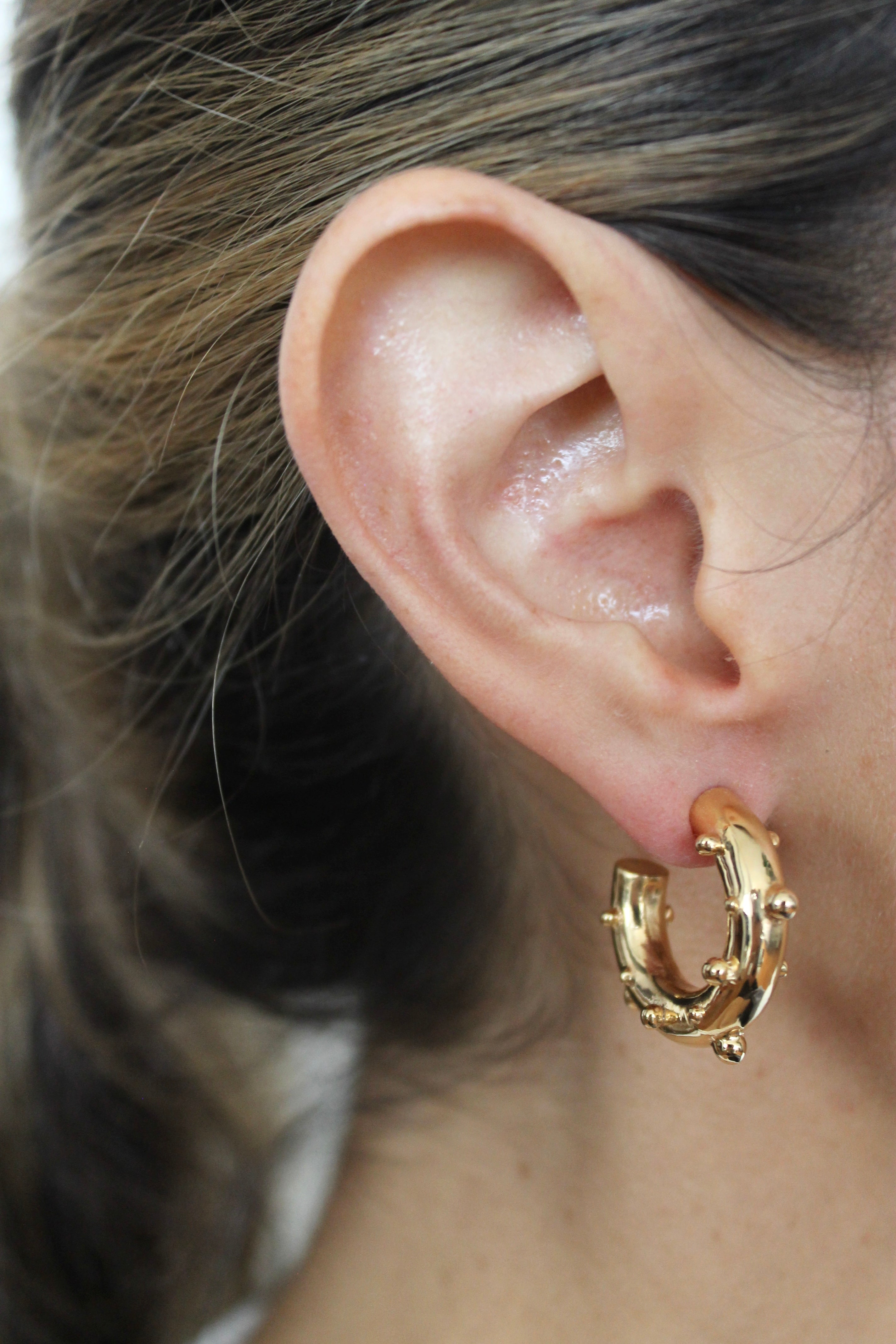 PECAS HOOPS SMALL GOLD