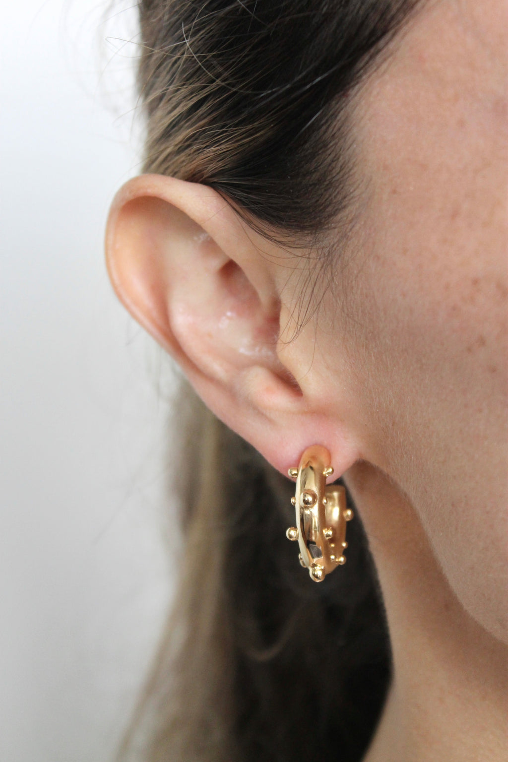 PECAS HOOPS SMALL GOLD