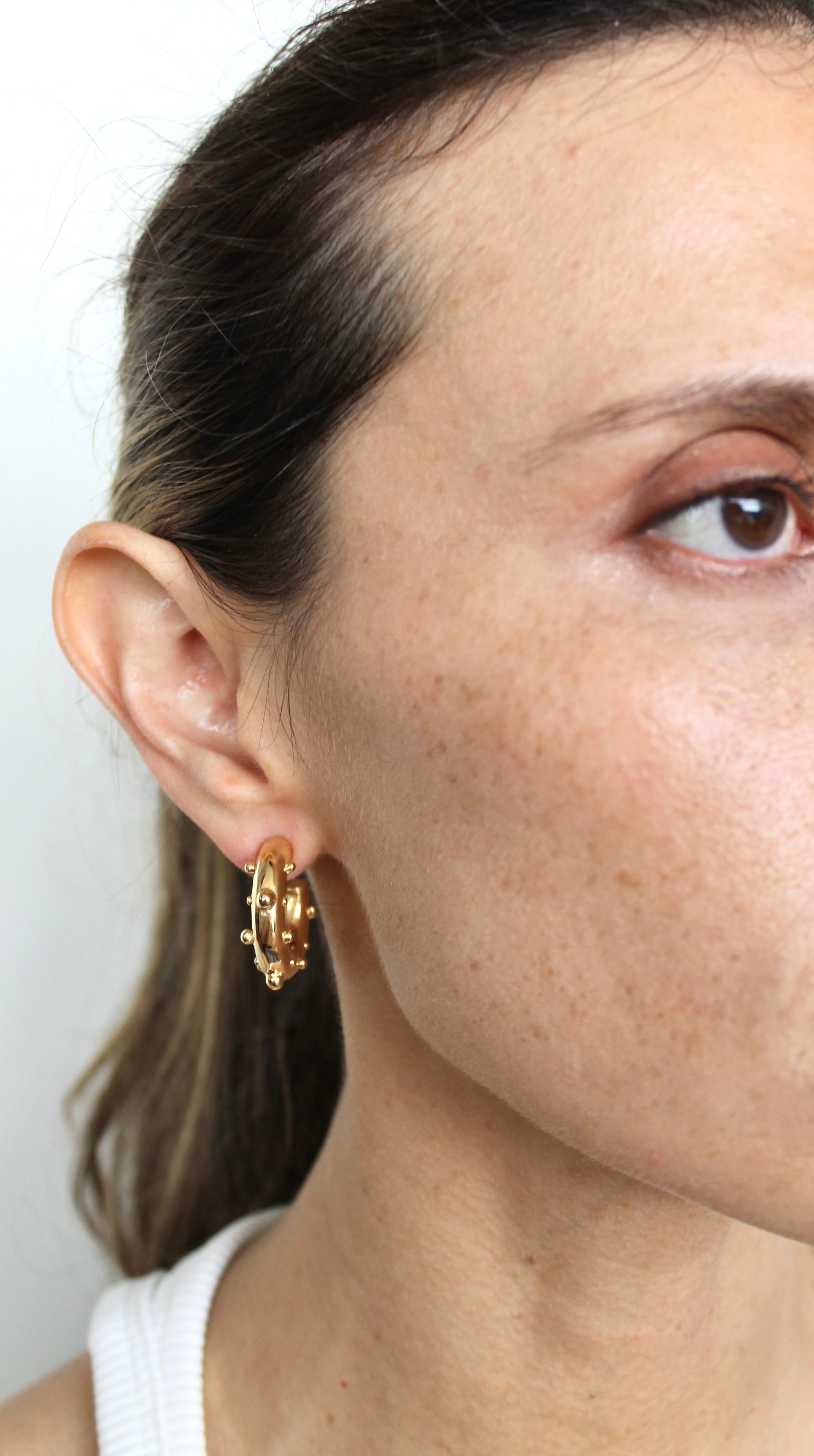 PECAS HOOPS SMALL GOLD