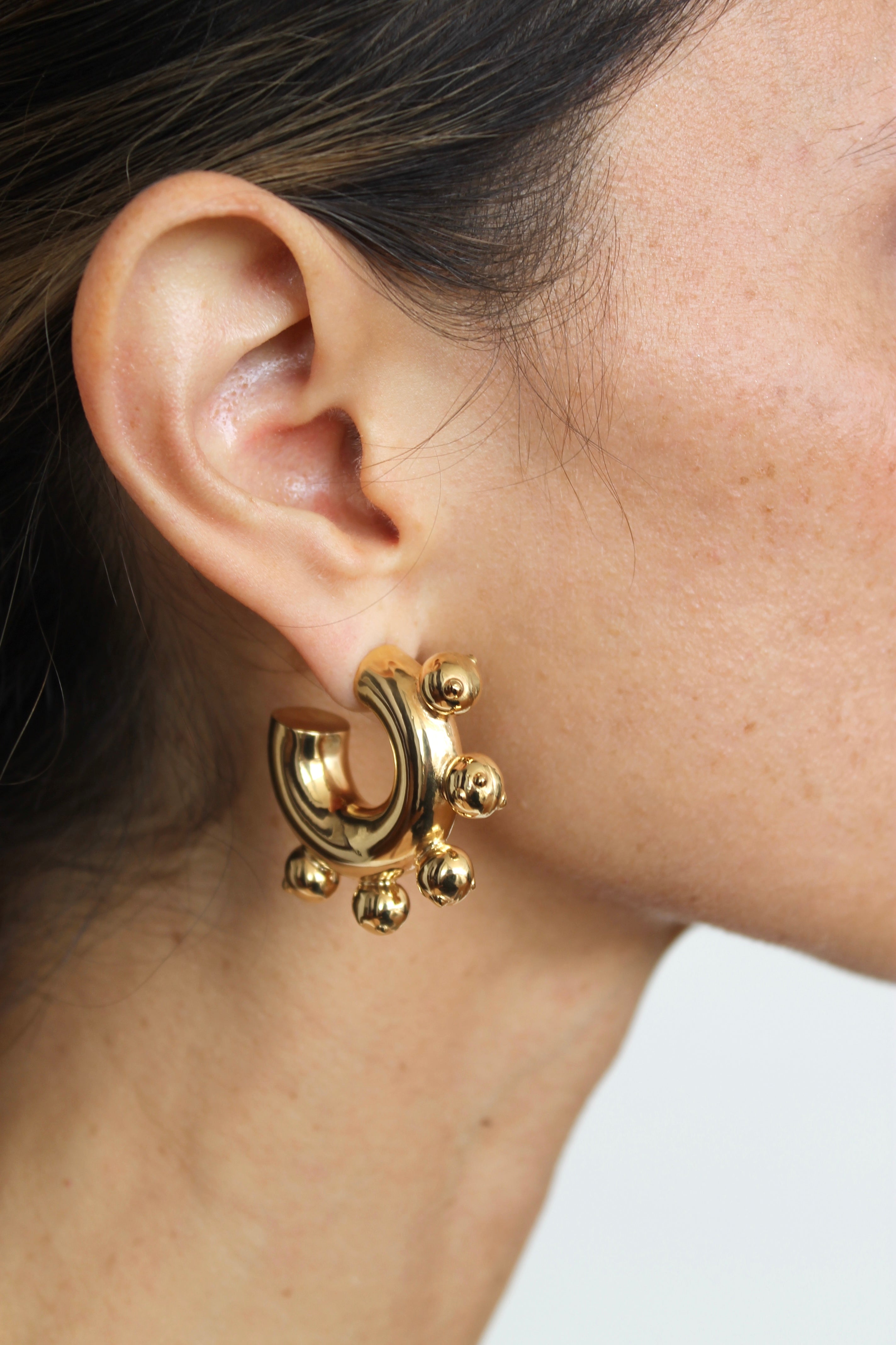 LATINA HOOPS MEDIUM GOLD
