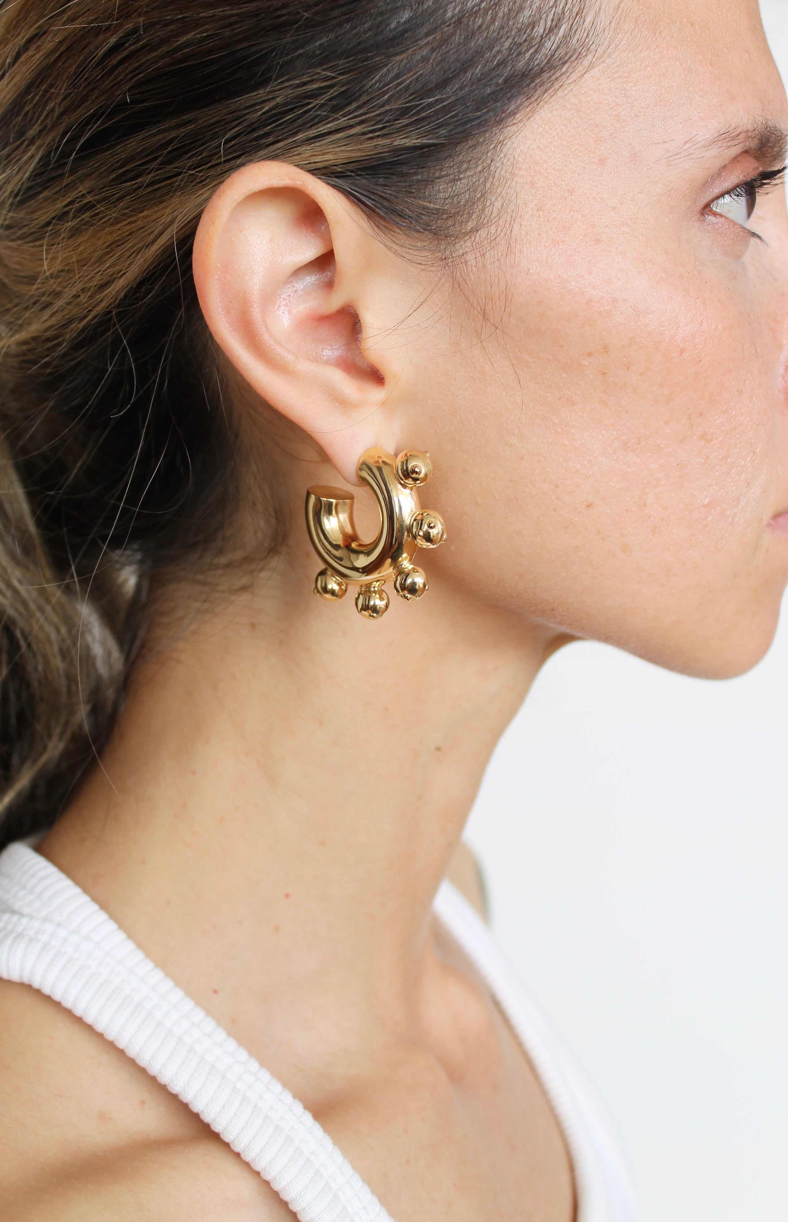 LATINA HOOPS MEDIUM GOLD