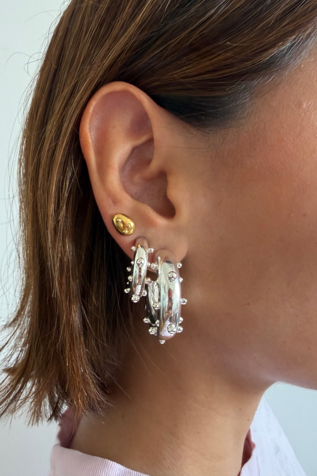 PECAS HOOPS MEDIUM SILVER