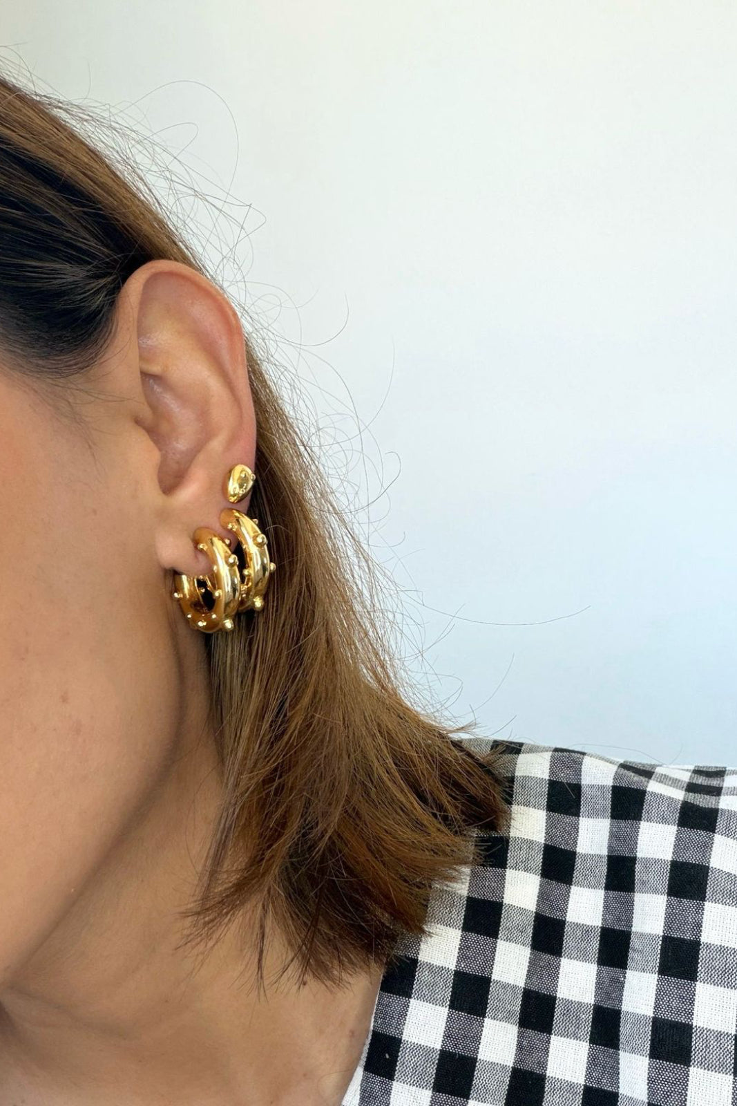 PECAS HOOPS SMALL GOLD