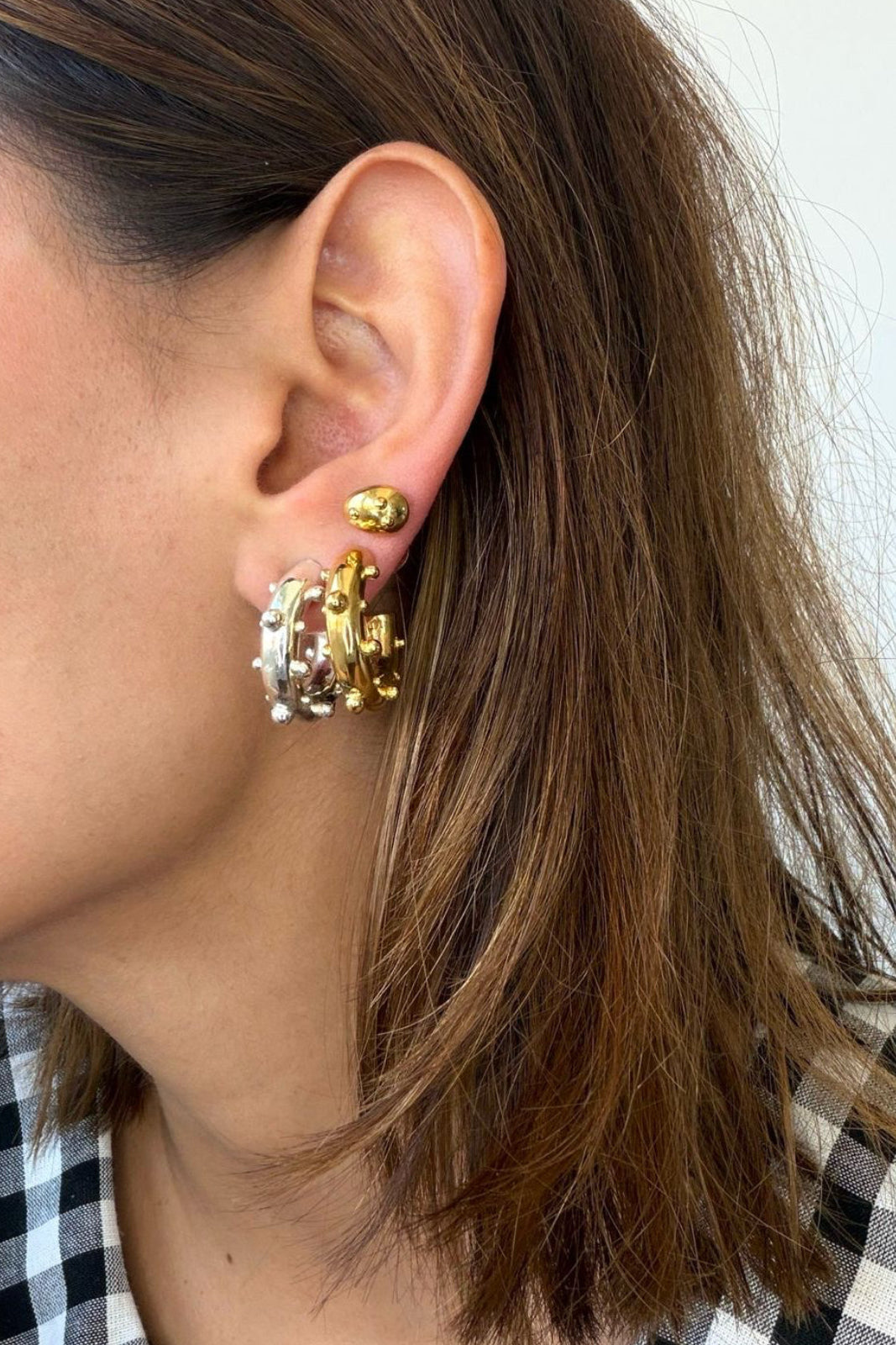 PECAS HOOPS SMALL GOLD