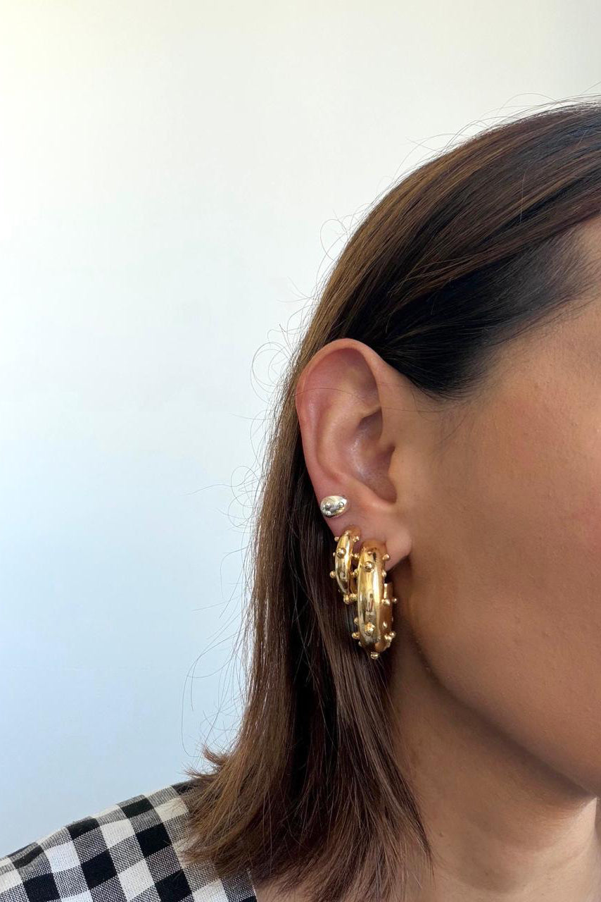 PECAS HOOPS MEDIUM GOLD